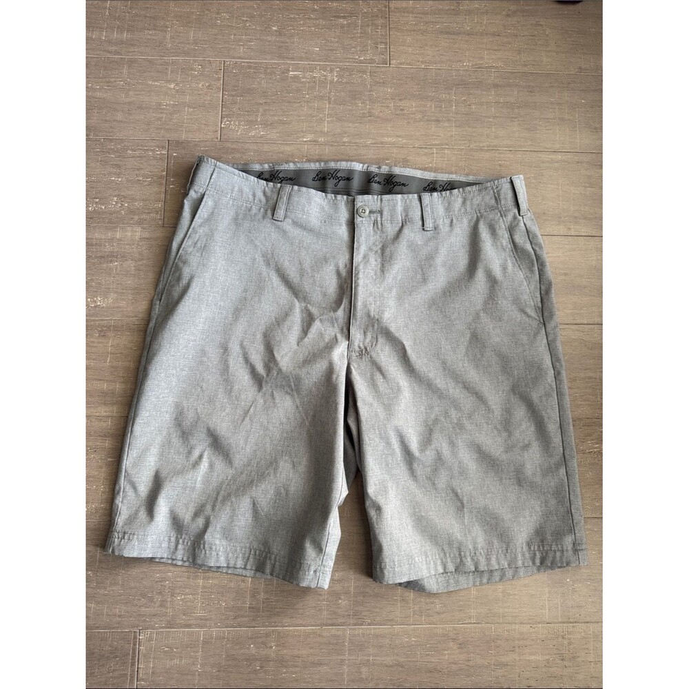 Ben Hogan Men’s Hybrid Gray Performance Golf Lightweight Shorts Sz 36